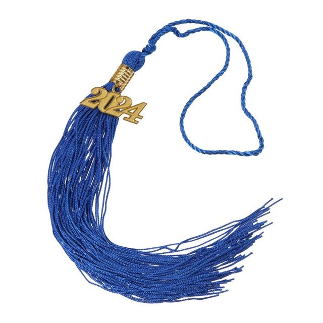 5PCS 15.7inch 2024 Tassel Graduation Cap Decoration Polyester